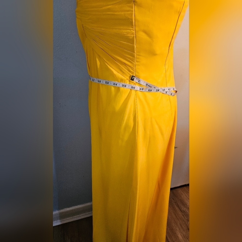 Source Unknown Strapless Yellow Gown - Picture 6 of 7